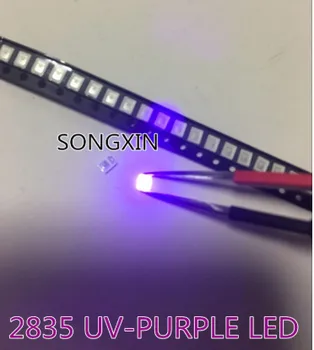 

100PCS Diodes 2835 3528 SMD UV LED Purple Lamp Bead 395 - 410nm Ultraviolet Light-emitting Diodes Ultra Violet SMT LED Bead Lamp