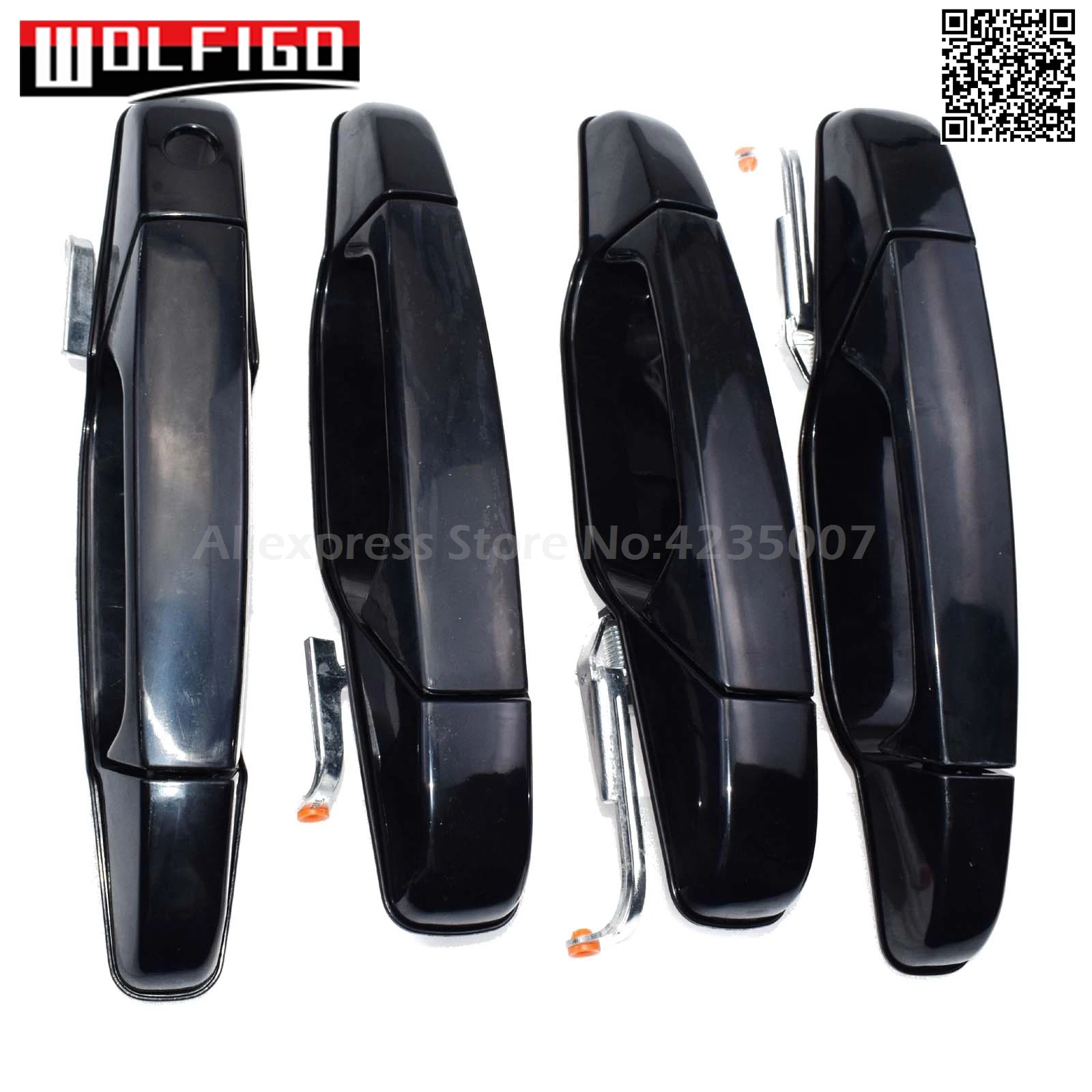 WOLFIGO Передние Задние LH RH черные наружные дверные ручки для Chevrolet Silverado Suburban Yukon 20828237,25890220, 20954815, 25890260