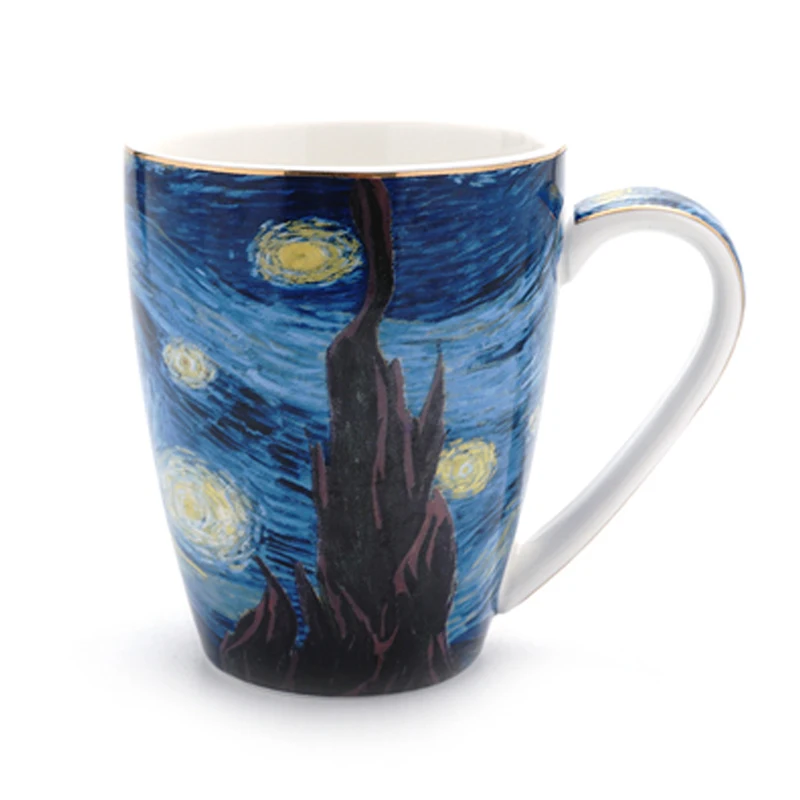Европейская Звездная кофейная чашка, блюдце, набор Латте, чашки с цветами, креативные послеобеденные чайные чашки, домашние кухонные аксессуары, посуда для напитков - Цвет: 400ml Mug