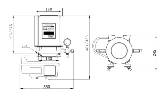 Mixer Oil Pump 2 Liter Grease Pump Concrete 24V Mixer Automatic Butter With Pressure Gauge Thick Oil