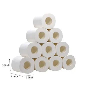 

10 Rolls of 800 G Toilet Paper Towels Three Layers of Flexible Absorbent Soft and Comfortable Wood Pulp Toilet Paper Towels