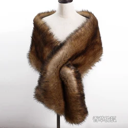 Winter Women Bolero Bridal Shawl Faux Fur Wrap Bolero Wedding Cape Bridal Shawl 15950403