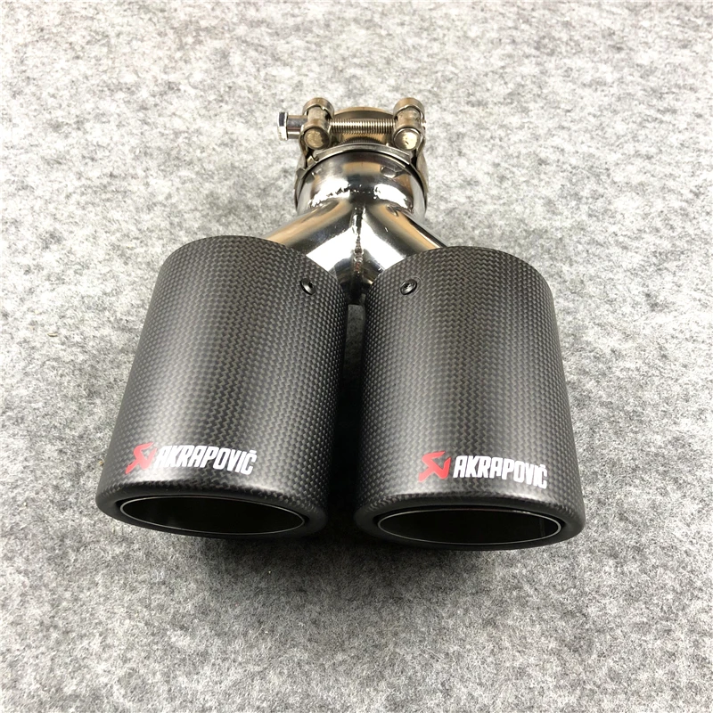 1 шт. Akrapovic автомобиль материя углеродного волокна выхлопные трубы авто глушитель наконечник Хвост Конец Универсальный нержавеющая сталь серебро