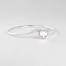 Горячее предложение, модные 925 пробы, серебряные браслеты и браслеты для женщин, Романтические Роскошные бусы, ювелирные изделия, подарок