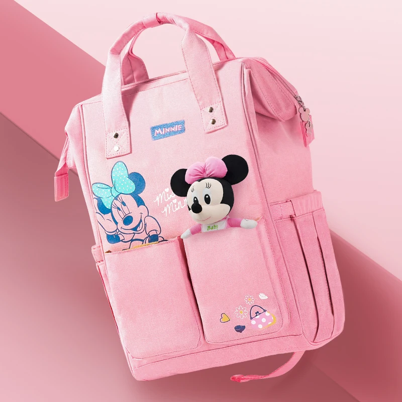 

Mommy Bag Disney Maternal And Child Package Diaper Backpack Baby Bags For Mom Multifunctional Bottle Insulation Mummy Bag brown