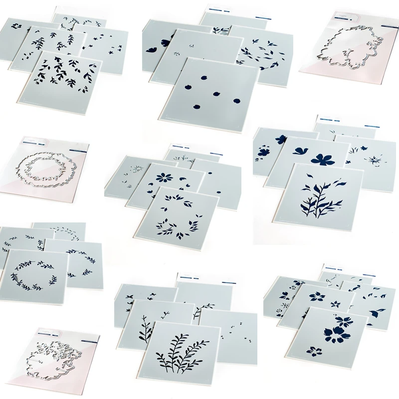 1 Набор цветов и растений металлический Трафаретный вырубной штамп трафарет для