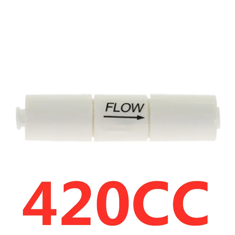 Realgoal Limiteur de debit des eaux usees RO 300cc avec 1/4 Quick Connect Push de tuyauterie pour leau par osmose inverse filtre pur systeme 