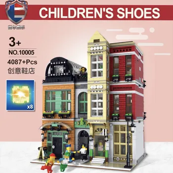 

Moc City Street View The Brickstive Bootblack Street Watchmaker's House Modular Model Building Blocks Bricks Kids Toys Gifts
