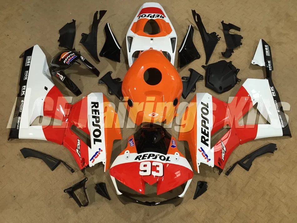 Инъекций ABS Полный комплект обтекателя подходит для Honda CBR600RR 13, 14, 15, 16, 17, F5 2013 Обтекатели Repsol 93