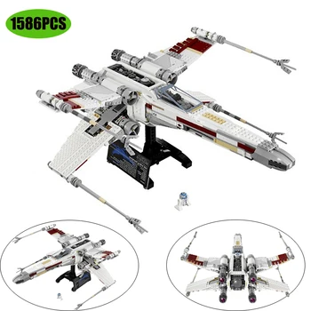 

Lepinblocks 05039 Star Wars Plan Series UCS Rebel Red Five X Wing Starfighter Model Plane Building Bricks Toys