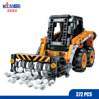 

ERBO 372 Pcs Building Blocks Technology Snowplow Car DIY City Model Bricks Car Toys for Children Toys Educational Gift