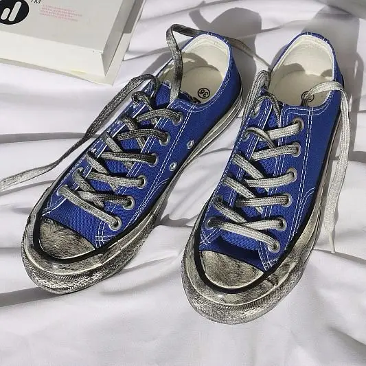 Парусиновые туфли Ins в стиле ретро для мужчин и женщин Повседневная модная