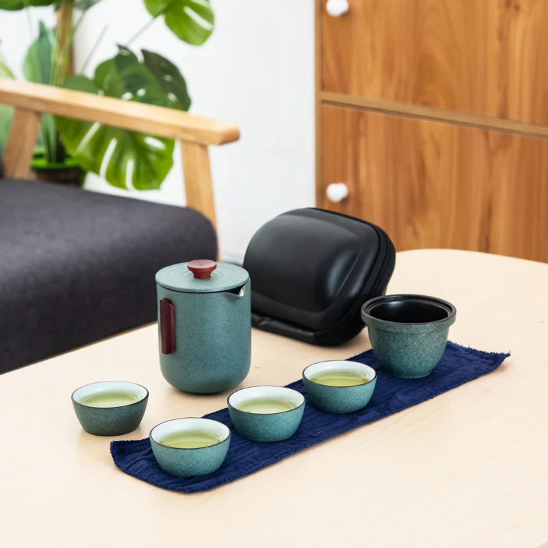 Керамический чайник TANGPIN gaiwan с 4 чашками чайные наборы портативный дорожный