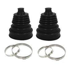 2 pçs de silicone velocidade constante cv boot joint kit universal preto com clipes novo e alta qualidade acessórios do carro