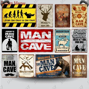 Man Cave Vintage Metal Plates