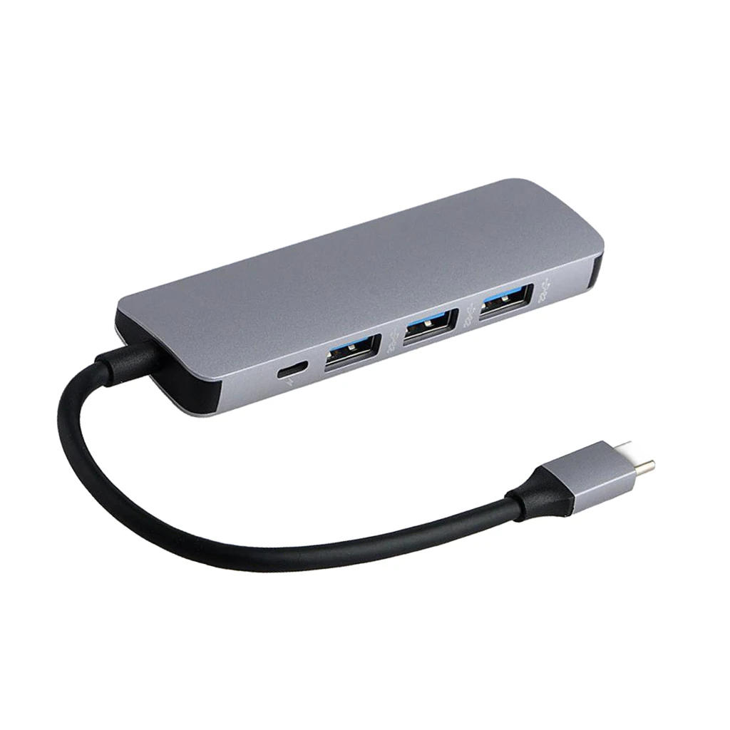 5in1 Тип usb C до 4-Порты и разъёмы USB 3,0 Micro usb-хаб для MacBook Pro, MacBook Air, retina, hp павильон, и ASUS из мультфильма «Холодное сердце» моноблок и т. д