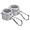 2pcs/lot New Aluminium Alloy Flag Pole Flagpole Rotating Rings Clip Anti Wrap Grommet Mounting Rings Kit Silver ► Photo 2/6