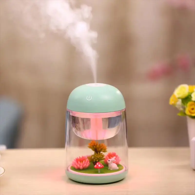 Micro Landscape Air Humidifier Mist Spray Purifier Essential Oil Aroma Diffuser with LED Lights for Baby Home Office
