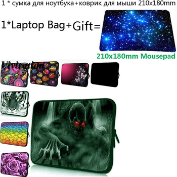 

Neoprene Funda Portatil Sleeve Tablet Case 10 7 15.6 15 13 12 14 17 17.3 11.6 Laptop Bag Wholesale Mens Portable PC Bag+Mousepad