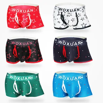 

1Pcs Men Underwear Boxer Cotton Cuecas Boxers Mens Boxer Shorts Underwear Low Waist U Convex Pouch Man and Breathable Underpant