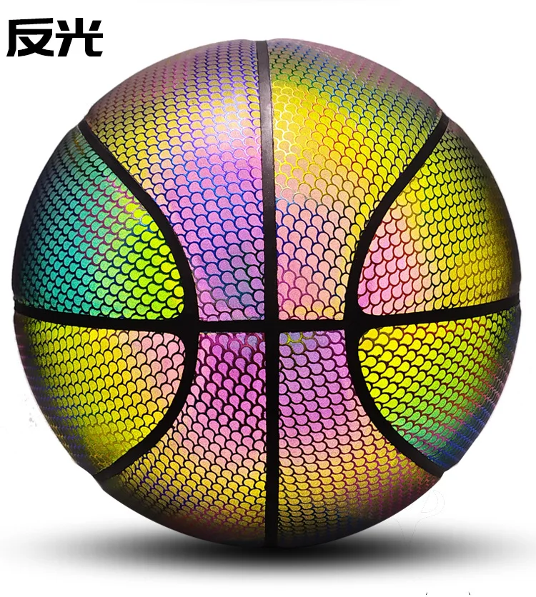 Genuine Product Reflective Basketball Night Light Shining Fluorescent Gift Network the Red Army Brother Celebrity Style Rainbow