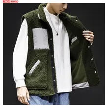 Прямая поставка,, японские повседневные теплые пальто с карманами, осенние мужские винтажные утолщенные топы, уличная одежда, жилет-Карго