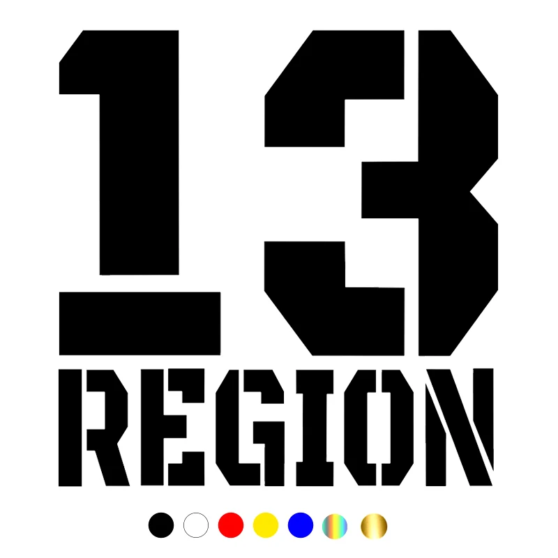 

CS-1394#15*15.6cm 13 region funny car sticker vinyl decal white/black for auto car stickers styling