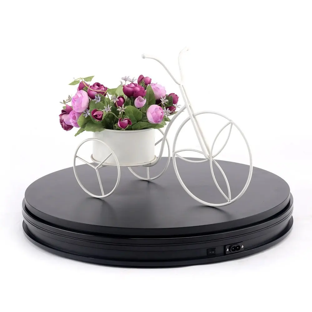 

10" 25cm Led Light 360 Degree Electric Rotating Turntable for Photography Showcase Max Load 10kg 220V US UK EU AU plug