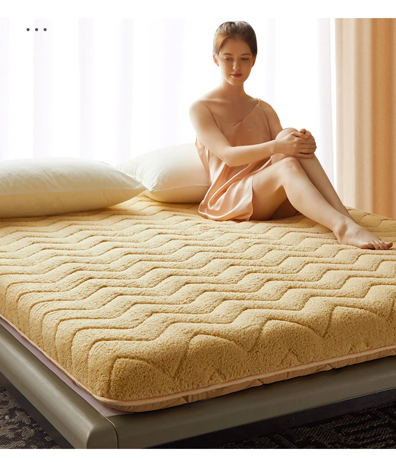 Description Picture 2 of itemHigh Quality Cashmere Mattress Thicken Warm Sofe Comfortable Wool Mattresses Tatami Cushion Mat Students Dormitory Mattresses