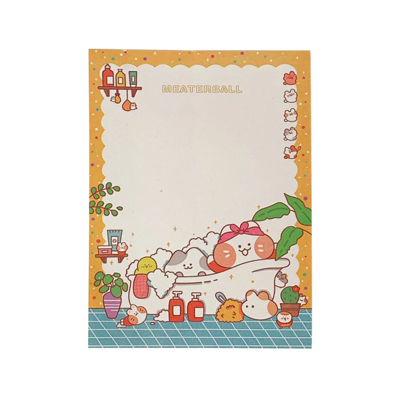 50sheets Korean Cartoon Selling Cute Bunny Cute Memo Pad Small Notebook Student Hand Account Can Tear Memo Message Notebook 5