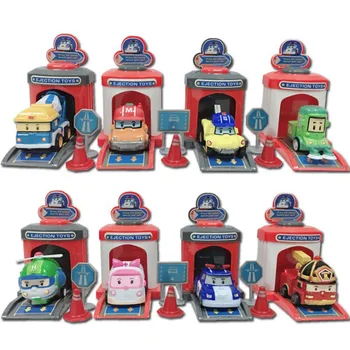 

ROBOCAR POLI Acion Figure Pull back car catapult toy car catapult children's Toy for children birthday gift