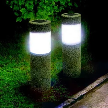

Garden Decor Outdoor Lawn Stake Patio Porch Waterproof Yard LED Lamp Home Landscape Pathway Solar Light Sandblasting Auto On Off