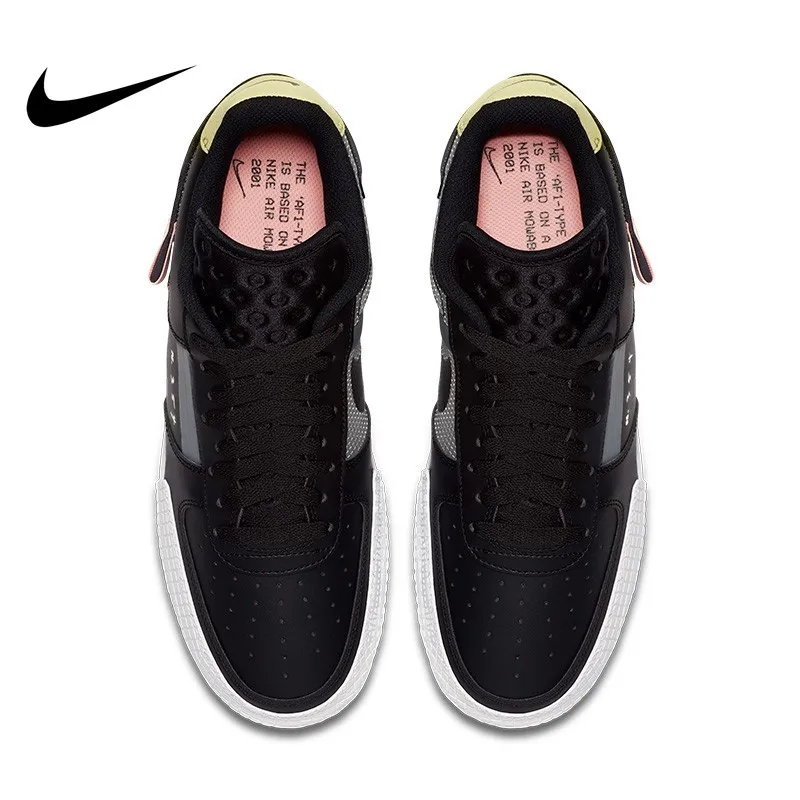 NIKE Air Force 1 унисекс обувь для скейтбординга AF1-TYPE кроссовки белый черный CI0054-001 Новое поступление