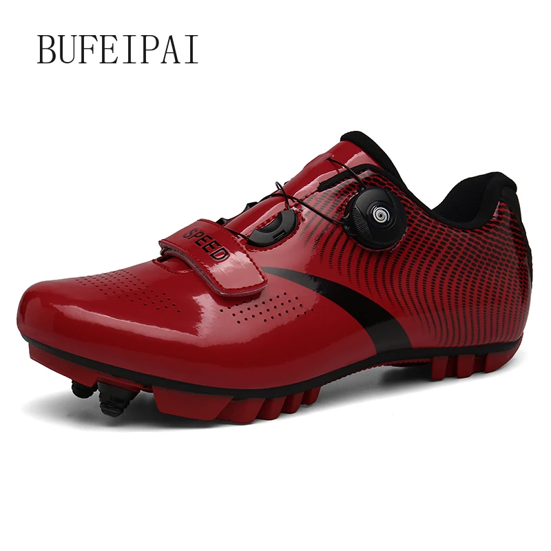

2020 red Cycling Shoes Unisex Athletic Self-Lock MTB Bicycle Shoes Racing Road Bike Sports Shoes Zapatos Bicicleta