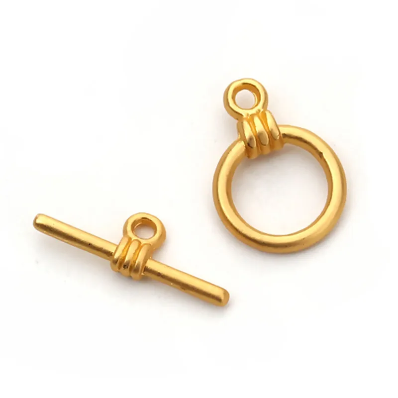 

DoreenBeads Fashion Zinc Based Alloy Toggle Clasps Circle Ring Matt Gold Jewelry DIY Findings 17mm x 6mm 15mm x 11mm, 2Sets