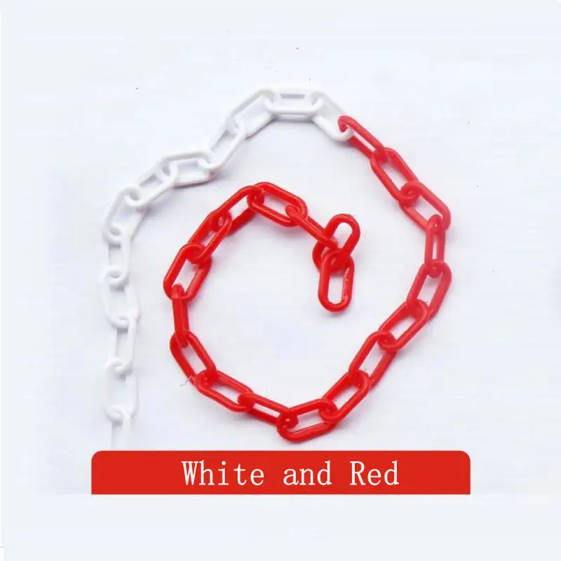 Plastic Warning Chain Road Warning Block Barrier Plastic Chain For Traffic Crowd Parking Control Dock Plastic Chain  (14)
