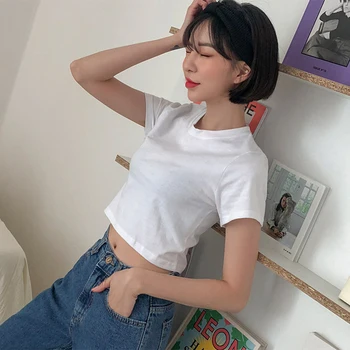 

RC22 gold Tops T Shirt Women Short Sleeve Tshirt fuchsia