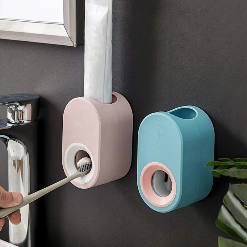 Automatic Toothpaste Dispenser Wall Mounted Hands Free Toothpaste Squeezer For Bathroom
