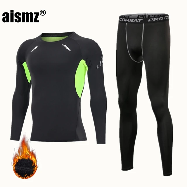 Sports tights men Fleece winter quick-drying running fitness pants  basketball compression leggings Thermal underwear Long Johns - AliExpress