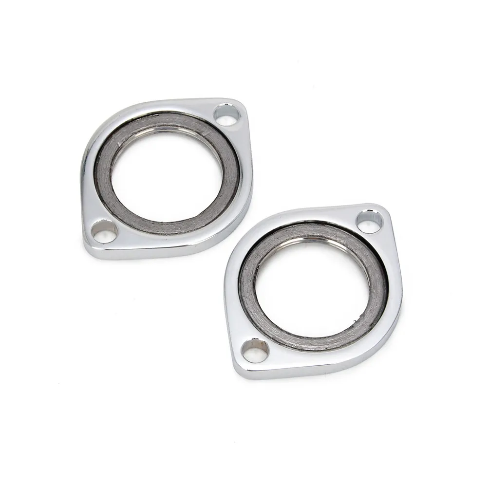 

Motorcycle Street Bike Exhaust Flange Kit W/ Graphite Dount Gasket For Harley Evo Twin Cam Dyna Sportster 883