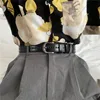 Unisex PU Leather Belt For Woman Free Size Luxury Brand Vintage Pin Buckle Jeans Waist Belts Men Ladies Retro Black Strap 297 ► Photo 3/5
