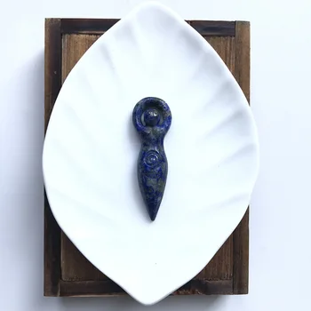 

High Quality Natural Stone 60mm Lapis Lazuli Goddess Shape Stone Hand Crafted & Polished For Gift &Home Decor WT