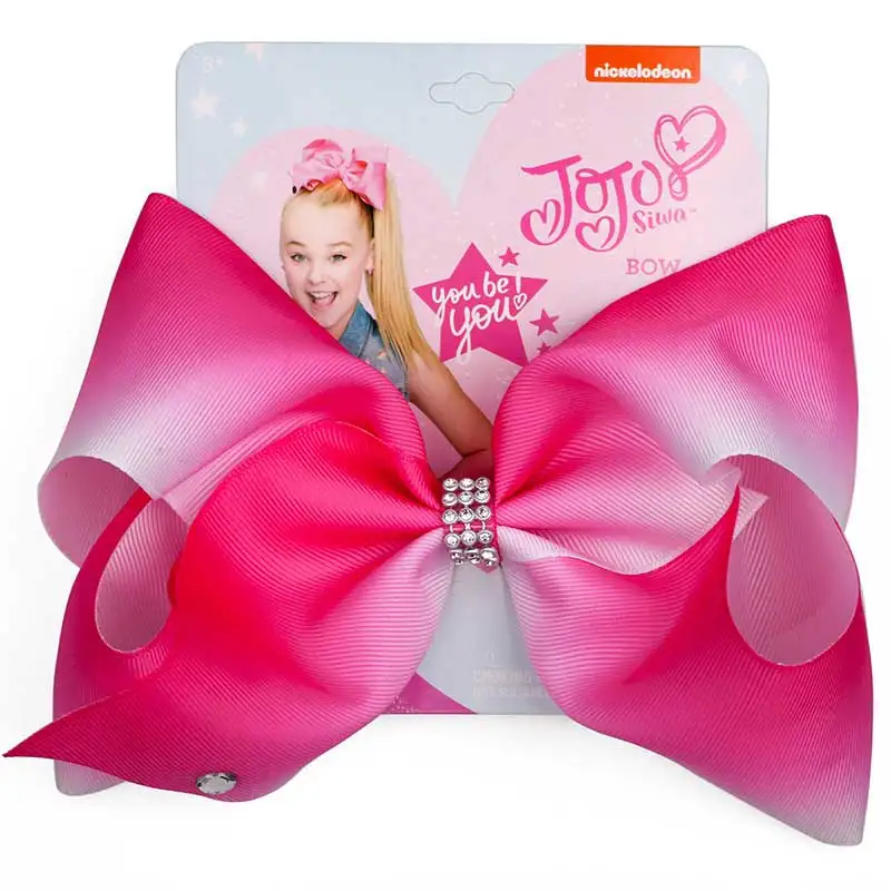 8 дюймов Jojo Siwa заколки для волос банты ручной работы Русалка головные уборы большие банты с зажимом детские шпильки модные аксессуары для волос для детей - Цвет: 5