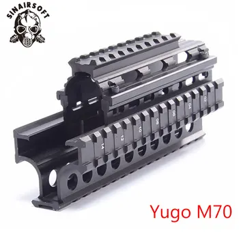 SINAIRSOFT Yugo M70 AK Quad Rails dla AK 47 74 polowanie strzelanie Tactical Gun Quad Rail Rail Mount z 6 sztuk okładki tanie i dobre opinie CN (pochodzenie) MNT-HG470A picatinny Aluminum