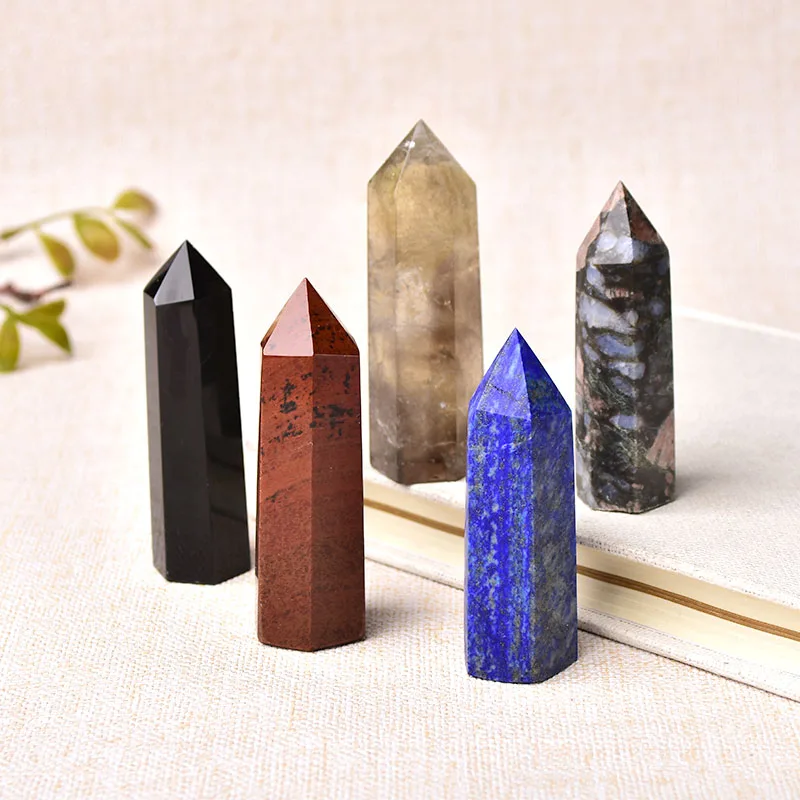 36 Color Natural Stones Crystal Point Wand Amethyst Rose Quartz