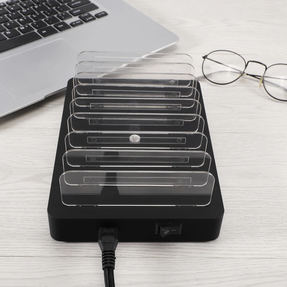 Многофункциональная зарядка через usb Док станция для нескольких устройств 8-Порты и разъёмы для рабочего стола, Зарядное устройство Подставка для зарядки Органайзер Сумка для смартфона