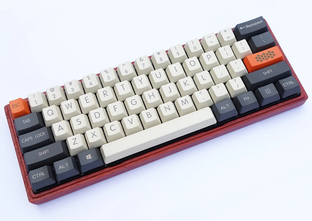 NPKC Винтажный стиль Duke Orange OEM толстые PBT брелки ANSI ISO темно-серый бежевый оранжевый для Cherry MX переключатели механическая клавиатура