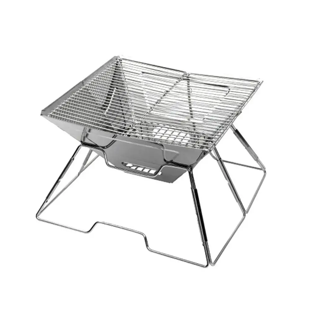 

Outdoor Stainless Steel Barbecue Multi-Function Grill Charcoal Folding Picnic Multi-Person Charcoal Stove Barbecue Trumpet