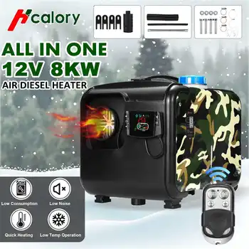 

HCalory All in One 8KW 12V Car Heating Tool Diesel Air Heater Single Hole LCD Monitor Parking Warmer For Car Truck Bus Boat RV