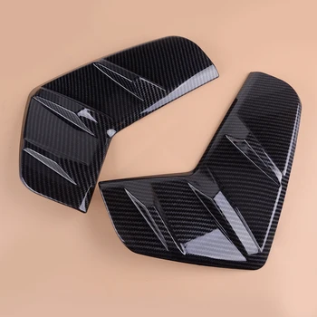 

CITALL 2PCS ABS Carbon Fiber Style Front Fog Light Lamp Garnish Cover Trim Fit for Toyota RAV4 Adventure 2019 2020